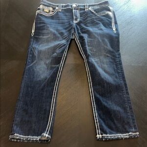 Rock Revival Men's Blue Jeans sea mist alt straight